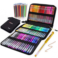 ZSCM Gel Pens for Adult Coloring Books, Glitter Neon Gel Pens Set Include 60 Colors Gel Marker Pens, 60 Matching Color Refills, for Kids Drawing Gift Card Art Crafts Doodling Scrapbooks Journaling