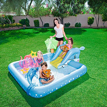 Load image into Gallery viewer, YUYTIN 94&quot; X 81&quot; X 34&quot; Inflpaddling Inflatable Pools for Kids,Shark Play Center Kids with Swimming Pool Kids Water Fun Pool
