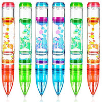 Liquid Motion Pen, (6 Pack) Liquid Motion Bubbler Pens for Stress and Anxiety Relief