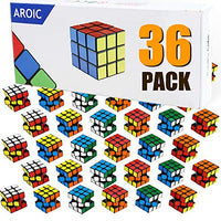 Mini Cube,36 Packs Puzzle Party Toy,Eco-Friendly Material with Vivid Colors, Cube Party School Supplies Puzzle Game Set for Boys and Girls, Magic Cube Goody Bag Filler Birthday Gift