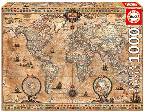 Educa Antique World Map 1000-Piece Puzzle