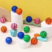 Load image into Gallery viewer, 30 Pieces Mini Basketball Party Favors Squishy Mini Stress Ball Basketball Bouncy Ball, Mini Foam Sports Ball, Basketball Stress Balls for School Reward, Party Bag Present (Green, Pink, Blue, Orange)
