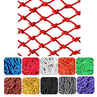 Pet Climbing Rope Net Fence Crafts Plant Red, Hanging Bridge Restaurant Playground Clothing Store Wall Ceiling Red , Park Square Tent Isolation Area Protective , Grid 8mm 5cm (Size: 2 2m) Playgrou