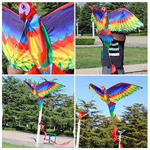 Load image into Gallery viewer, BESPORTBLE 3D Parrot Kite, 55Inch Flyer Kites with Colorful Spiral Tail and Flying Line for Kids Adults Outdoor Game, Activities, Beach Trip
