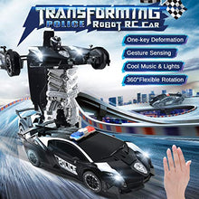 Load image into Gallery viewer, Govolia Transform Car Robot, Remote Control Hobby RC Car Toys with Gesture Sensing One-Button Deformation and 360Rotating Drifting Light Music 2.4Ghz 1:14 Scale , Best Gifts for Boys Girls(Black)
