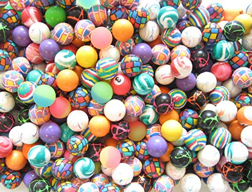 Little Nest 24 Assorted Rubber Super HIGH Bounce Balls 27MM 1