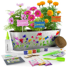 Load image into Gallery viewer, Paint &amp; Plant Flower Growing Kit for Kids - Best Birthday Crafts Gifts for Girls &amp; Boys Age 4, 5, 6, 7, 8-12 Year Old Girl Christmas Gift - Childrens Gardening Kits, Art Projects Toys for Ages 4-12
