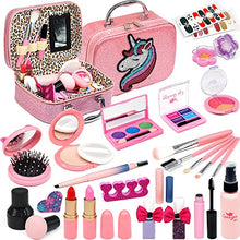 Load image into Gallery viewer, Kids Makeup Kit for Girl - Kids Makeup Kit Toys for Girls Washable Real Make-up Kit Toy for Little Girls, Toddler Make up &amp; Non-Toxic Cosmetic Set Age 3-12Year Olds Child Birthday Gift
