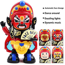 Load image into Gallery viewer, zhenleisier Chinese Opera Face Changing Doll Light Music Dancing Robot Indoor Family Game Interactive Development Educational Kids Toy Gift 1 Pc
