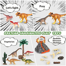Load image into Gallery viewer, Dinosaur Volcano Toys with Large Play Mat Educational Realistic Dinosaur Figures Playset with Trees Volcano to Create a Dino World Including T-Rex Triceratops Dinosaur Fossil Gifts for Kids Boys Girls
