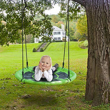 Load image into Gallery viewer, 40&quot; Kids Outdoor Round Net Hanging Rope Nest Tree Swing Children Patio Toys
