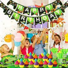 Load image into Gallery viewer, Homyplaza Video Game Party Supplies for 25 Guests, 203Pcs Birthday Plates and Napkin Set for Boys Gamer, Includes Party Plates, Gamer Table Cloth, Birthday Banner, Flatware, Cups, Straws, Napkins
