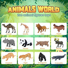 Load image into Gallery viewer, Elf Lab Safari Animal Figures, 12PCS Jungle Zoo Animals Toys, Realistic Wildlife Plastic African Animals Playset, Learning Educational Toy, Christmas Birthday Gift for Kids Children Toddlers 3-5
