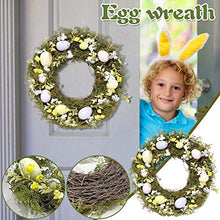Load image into Gallery viewer, GREFER Easter Rabbit Wreath Decor for Front Door,Easter Gnome Thief Rabbit Decorations for The Home Indoor Ornaments&amp;Garden Flag Backdrops for Photography Craft Supplies
