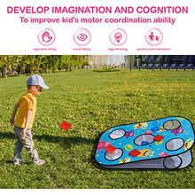 Load image into Gallery viewer, CLISPEED 5 Holes Cornhole Game Set Play Bean Bags Toy Throwing Tossing Game with 10 Bean Bags, Tic Tac Toe Double Games for Kids Children Outdoor Pplaying Gift
