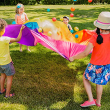 Load image into Gallery viewer, B. toys  Parachute for Kids  Play Parachute with 15 Colorful Balls  12 Handles  8ft Wind Tent  Outdoor Games  Rainbow Colors  Woo-Hue Parachute!  3 Years +
