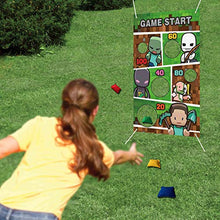 Load image into Gallery viewer, TUWUNA Pixel Miner Crafting Style Toss Games with 4 Bean Bags,Pixel Miner Crafting Video Game Party Supplies for Indoor Outdoor Throwing Game,Bean Bag Game Sets Banner for Kids Party Favor Decorations
