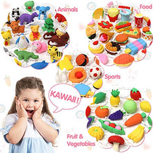 Load image into Gallery viewer, UMIKU 100 Pack Animal Pencil Erasers 3D Desk Pet for Kids Mini Puzzle Erasers Take Apart Eraser Student Classroom Prizes Rewards Game Prizes Treasure Box Back to School Supplies Kid Party Favors Gift
