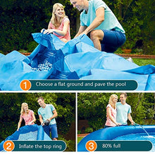 Load image into Gallery viewer, Inflatable Swimming Pool Summer Open-air Pool Outdoor Round Cartoon Paddling Pool Children&#39;s Indoor Swimming Pool (Color : Blue, Size : 18351cm)
