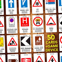 Load image into Gallery viewer, 100 PICS Road Signs Travel Game - Traffic Sign Flash Cards, Helps Learn DVLA Highway Code Theory Driving Test UK
