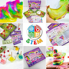 Load image into Gallery viewer, Playz Unicorn Slime &amp; Crystals Science Kit Gift for Girls &amp; Boys with 50+ STEM Experiments to Make Glow in The Dark Unicorn Poop, Snot, Fluffy Slime, Crystals, Putty, Arts &amp; Crafts for Kids Age 8-12

