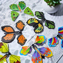 Load image into Gallery viewer, 15 Pieces Wind up Butterfly Magic Flying Butterfly Flying Butterflies for Explosion Box Card Insert Rubber Band Butterfly Toy for Gift Box, Card Surprise, Valentine&#39;s Day Surprise (Mixed Color Style)
