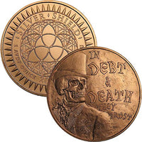 2017 Mini Mintage 1 oz .999 Pure Copper Round/Challenge Coin (#23 in Debt & Death)