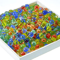 500 Pieces Color Mixing Glass Marbles 0.56 Inch Cat Eyes Marbles Solid Glass Colorful Marbles Round DIY Marble Bulk for Kids Slingshot Ammo Home Decoration Chinese Checkers Game