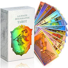 Load image into Gallery viewer, MagicSeer Rainbow Tarot Cards Decks, Tarot Card and Book Sets for Beginners, Holographic Tarot Deck

