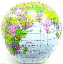 Load image into Gallery viewer, Inflatable Globe Blow Up Globe World Map Atlas Ball Earth Map Blow Up Ball 40cm
