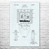 Finger Puppet Theater Poster Print, Toy Collector Gift, Puppet Wall Art, Daycare Decor, Theater Art, Marionette Gifts Graph Paper (12 inch x 18 inch)