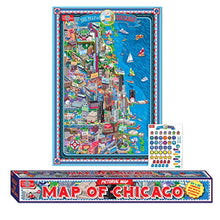 Load image into Gallery viewer, T.S. Shure Pictorial Map of Chicago Laminated Poster with Interactive Stickers
