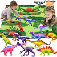 Nothers Realistic Dinosaur Figures 12 Pack 7-Inch Educational Toys,for Boys and Girls Innovation Dinosaur World Great As Dinosaur Party Supplies, Birthday Party Favors(KL12-CS)