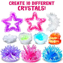 Load image into Gallery viewer, Crystal Growing Kit for Kids - 10 Crystals Science Experiment Kit + 2 Glow in The Dark Crystals with DIY Paint Display Stand  Great Gift for Girls and Boys Ages 6-12
