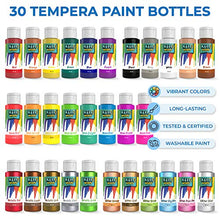 Load image into Gallery viewer, KEFF Washable Tempera Paint for Kids - 30 Colors Non Toxic Kids Paint Set with Toddler Art Supplies for Poster Paint, Finger Painting, School Projects, and More
