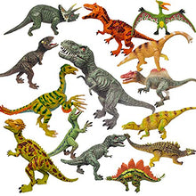 Load image into Gallery viewer, E EAKSON Dinosaur Toys for Kids and Boys Realistic Action Figures Educational,with Movable Jaws,Including T-Rex, Velociraptor Etc,14 Pcs, 6 to 10 Inches-Gift for Kids 3-7 Years Old
